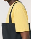 Light Tote Bag (Black) - Front detail, model photo