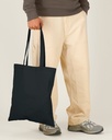 Light Tote Bag (Black) - Front detail, model photo 1