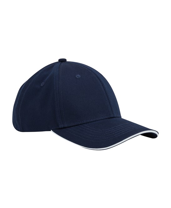 B820C EarthAware® classic organic cotton 6-panel cap – sandwich peak