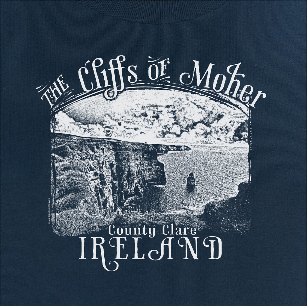 Monochrome Moher Cliffs Organic Women's T-Shirt