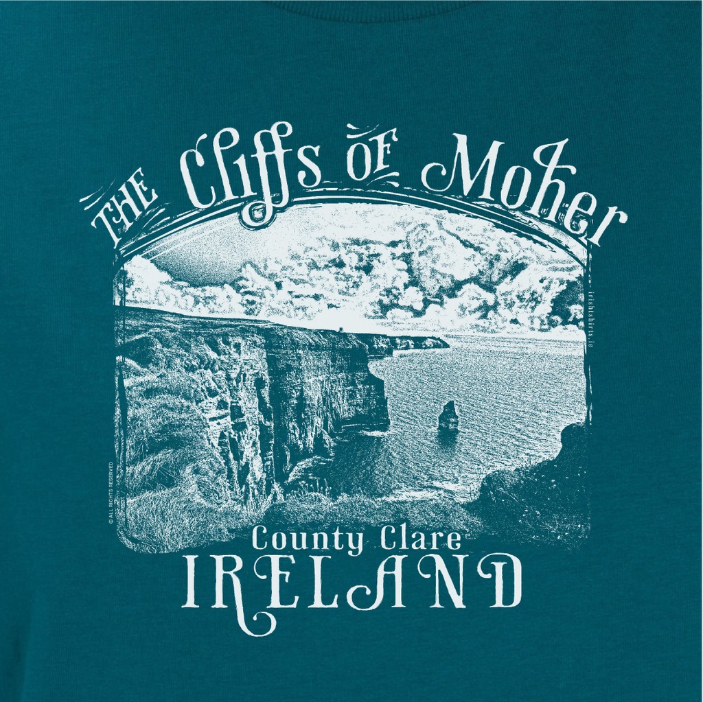 Monochrome Moher Cliffs Organic Women's T-Shirt