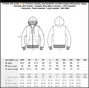 Size Chart: Logobeg Organic Zip Hood