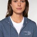 Dark Heather Blue: Logobeg Organic Zip Hood