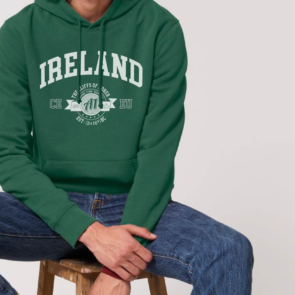 Bottle Green: Moher A1 Organic Hoody