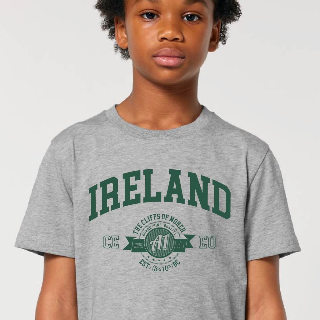 Heather Grey: Moher A1 Organic Kid Tee