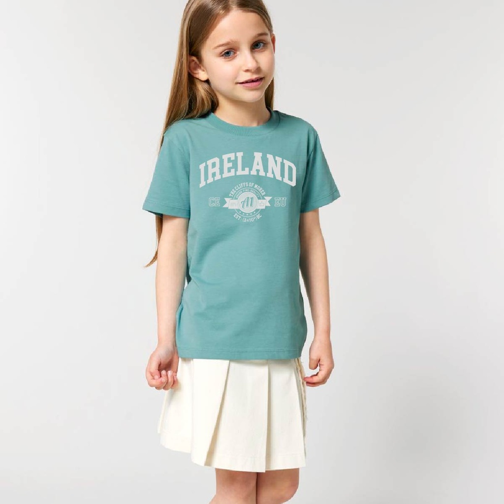 Teal Monstera: Moher A1 Organic Kid Tee