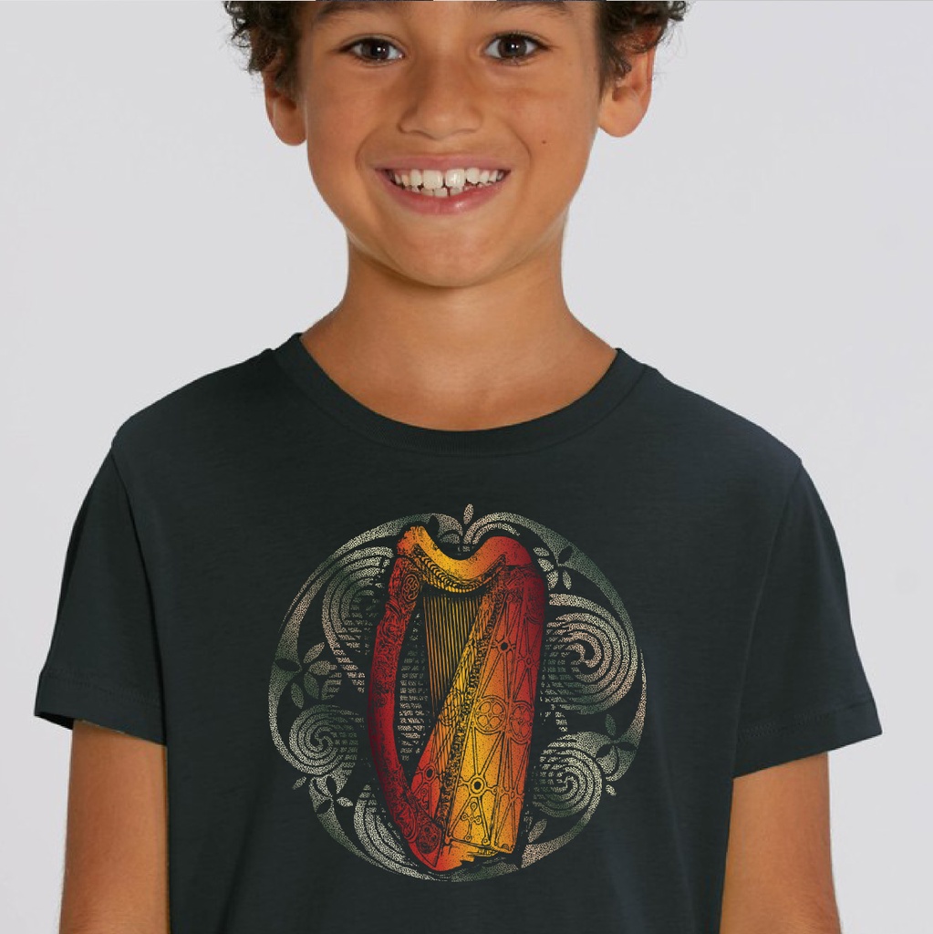 Celtic Harp Organic Kid T-Shirt