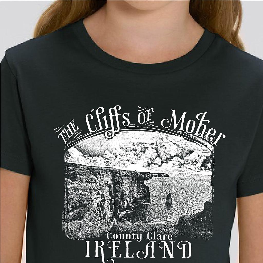 Monochrome Moher Cliffs Organic Kid T-Shirt