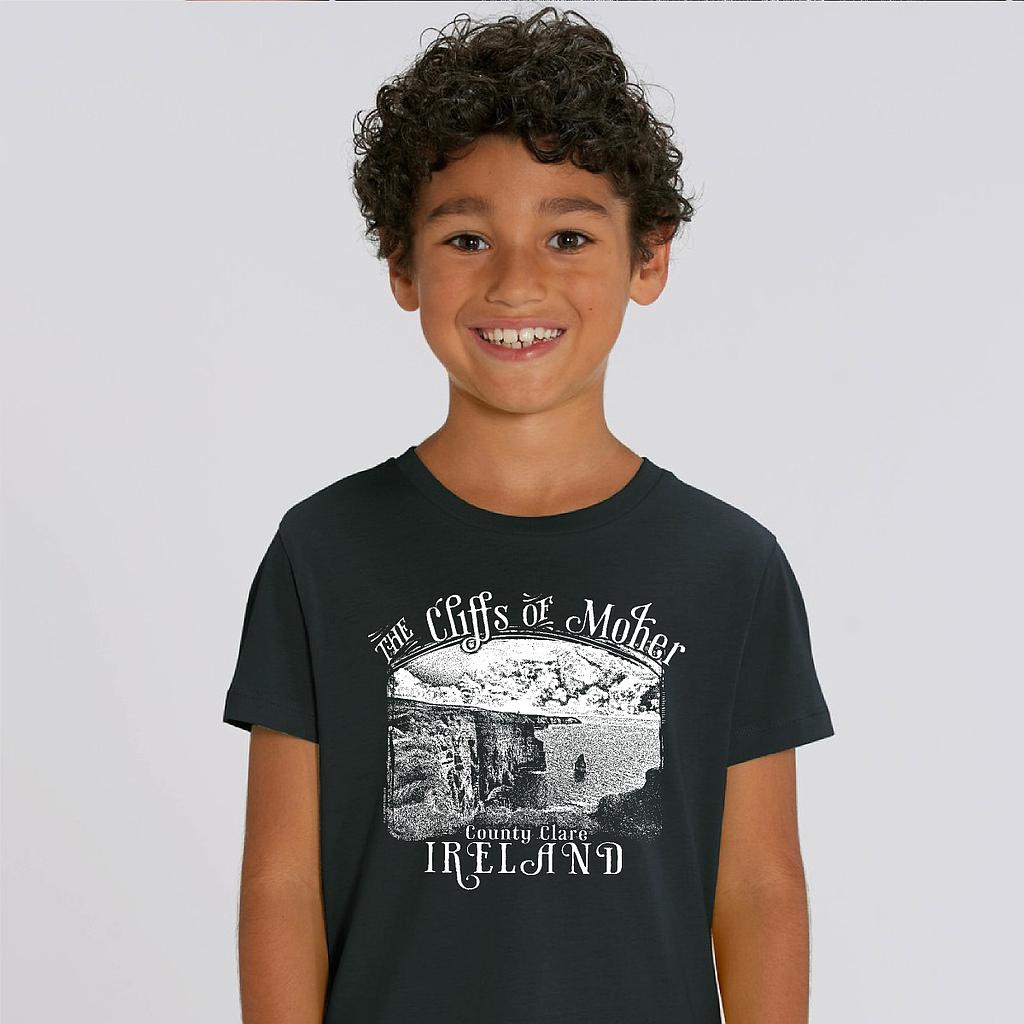 Monochrome Moher Cliffs Organic Kid T-Shirt