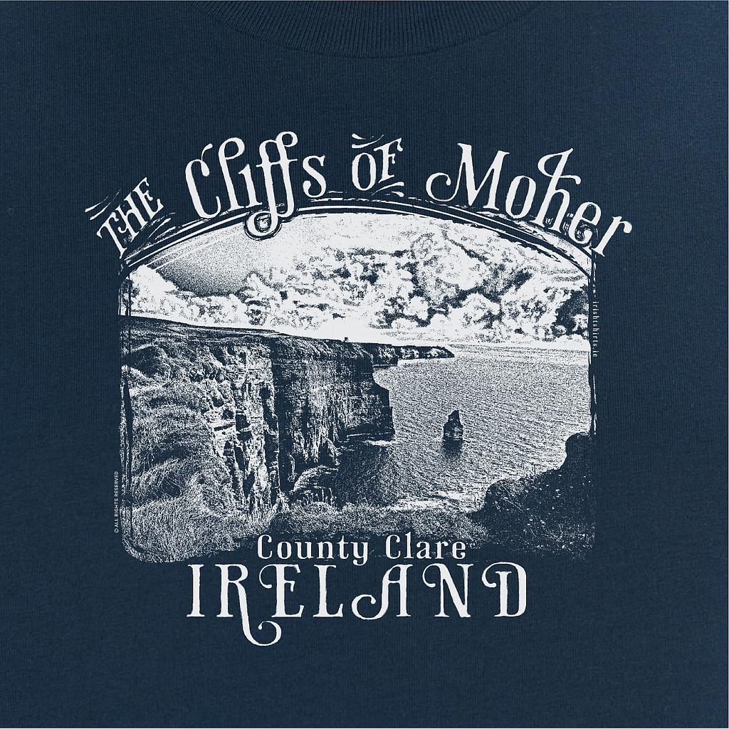 Monochrome Moher Cliffs Organic Unisex T-Shirt
