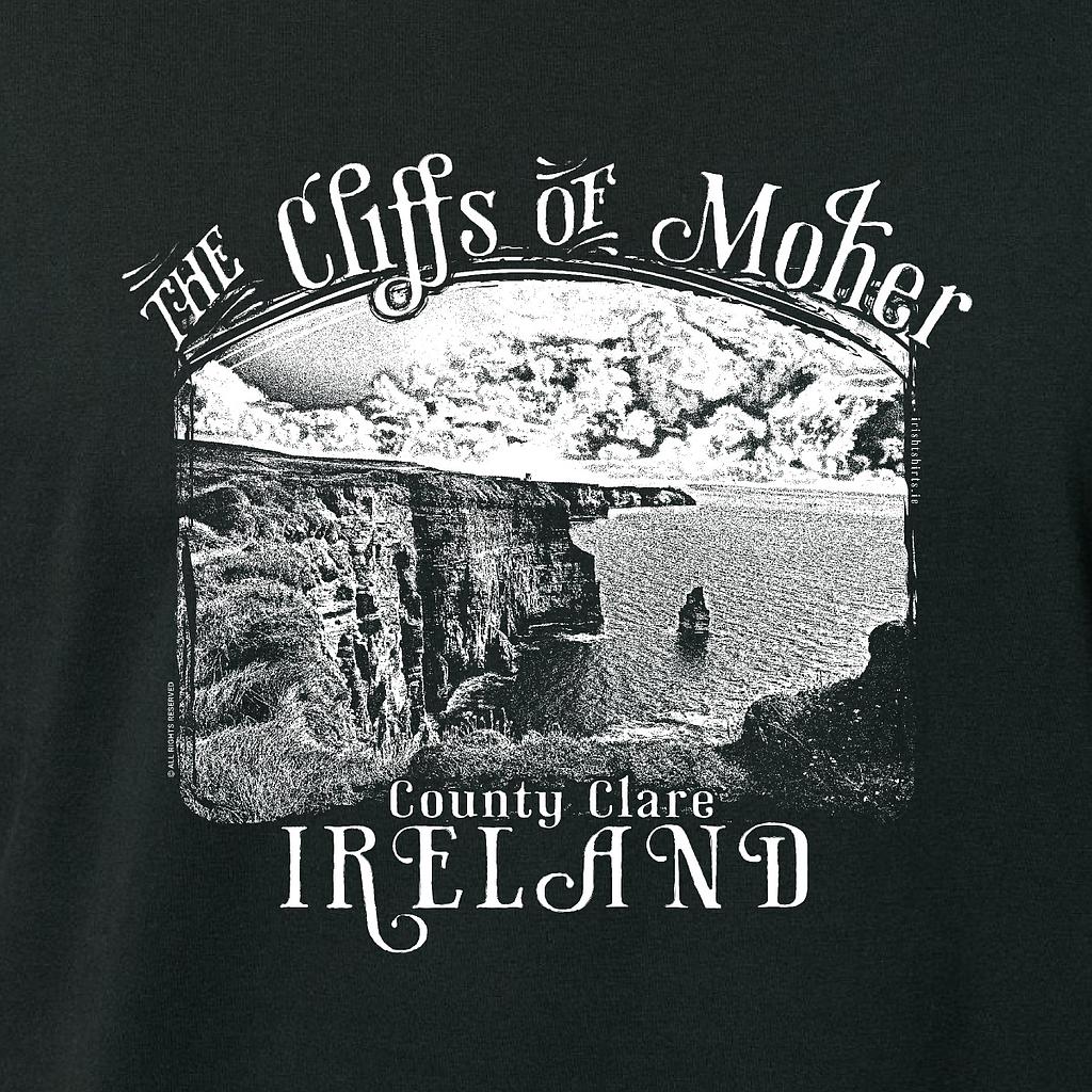 Monochrome Moher Cliffs Organic Women's T-Shirt