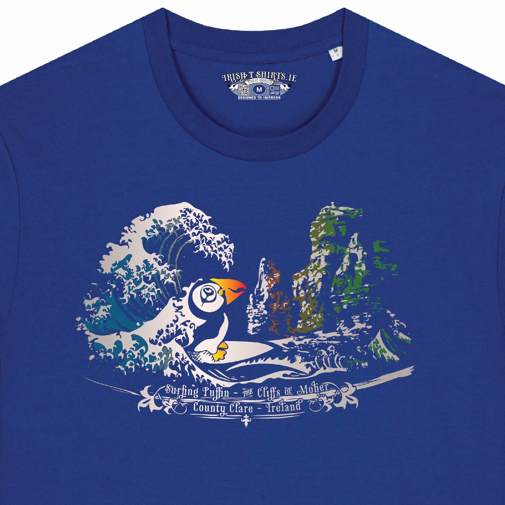 Surfin' Puffin Organic Unisex T-Shirt