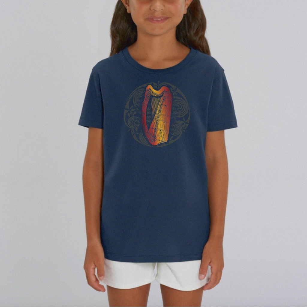 Celtic Harp Organic Kid T-Shirt