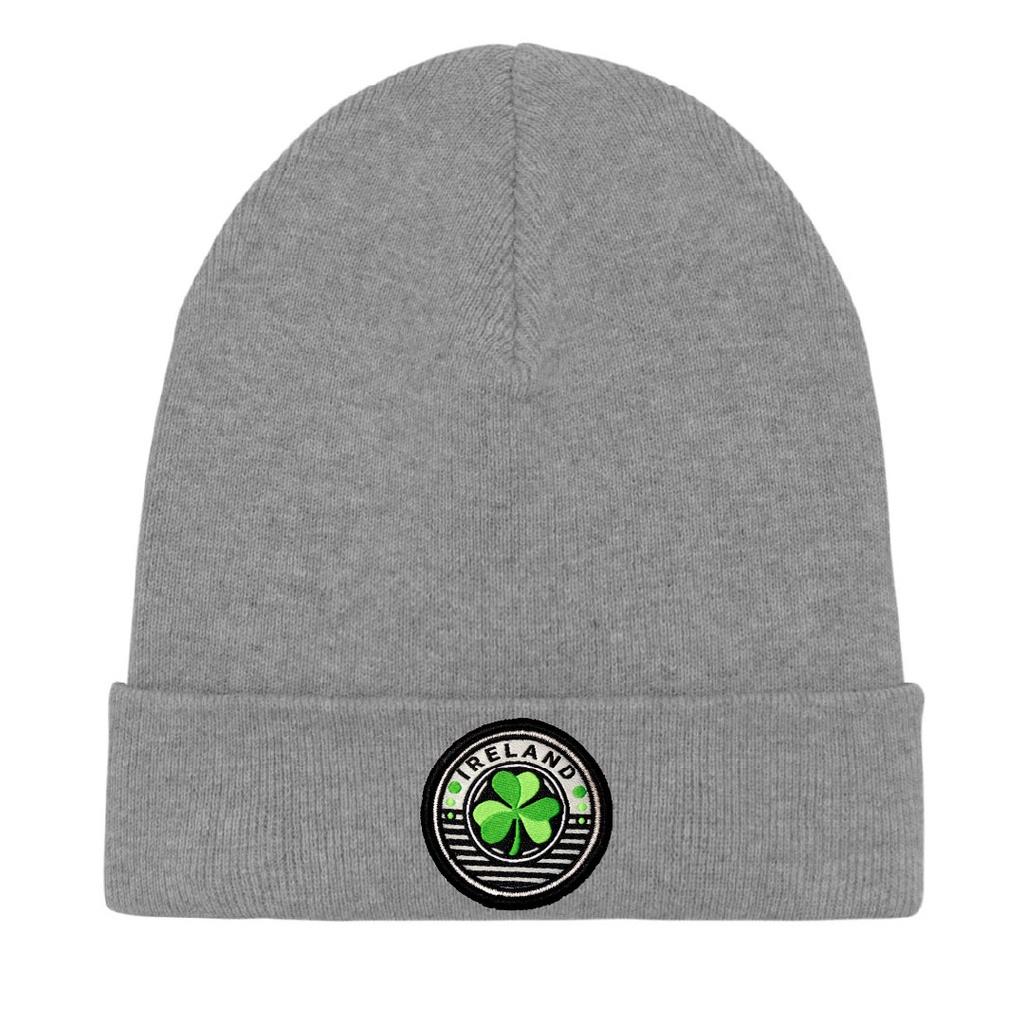 Ireland Circle Shamrock Organic Cotton Beanie