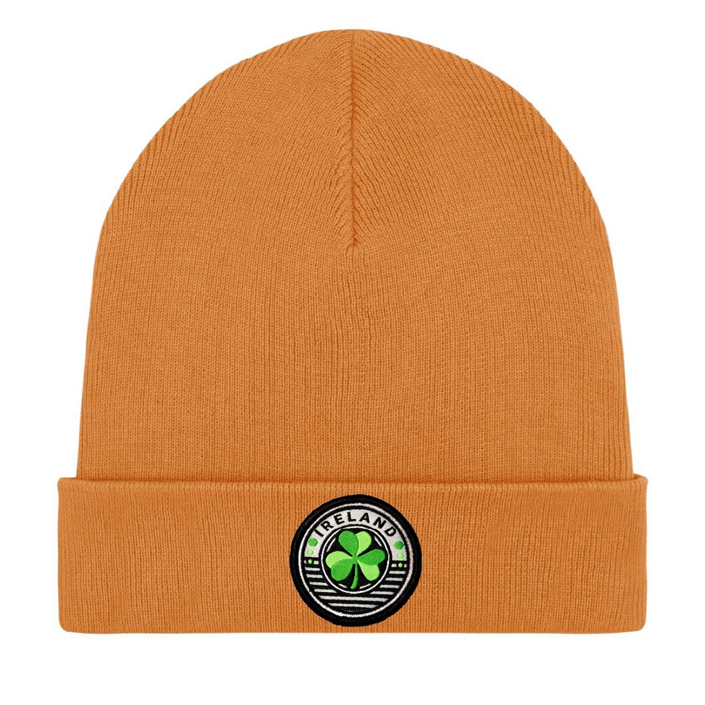 Ireland Circle Shamrock Organic Cotton Beanie