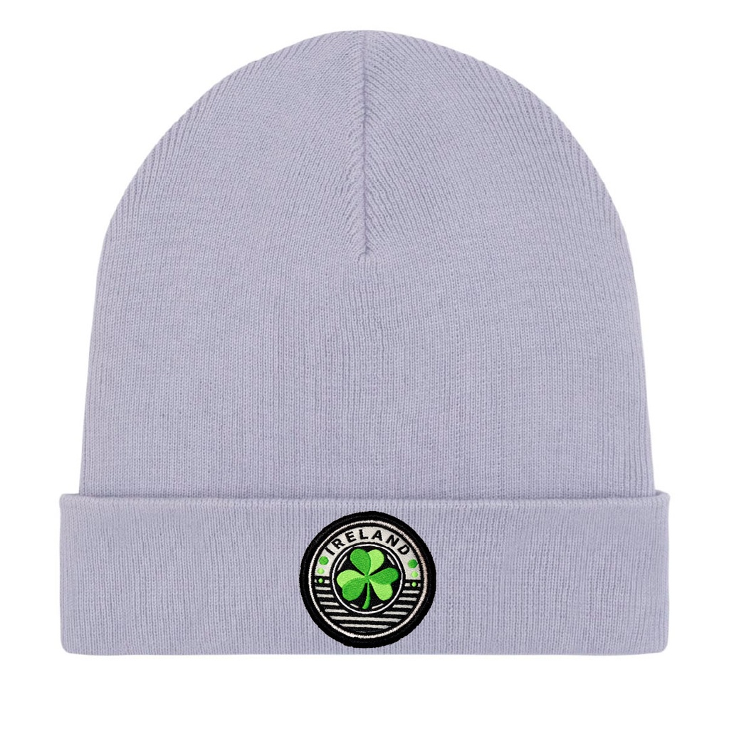 Ireland Circle Shamrock Organic Cotton Beanie
