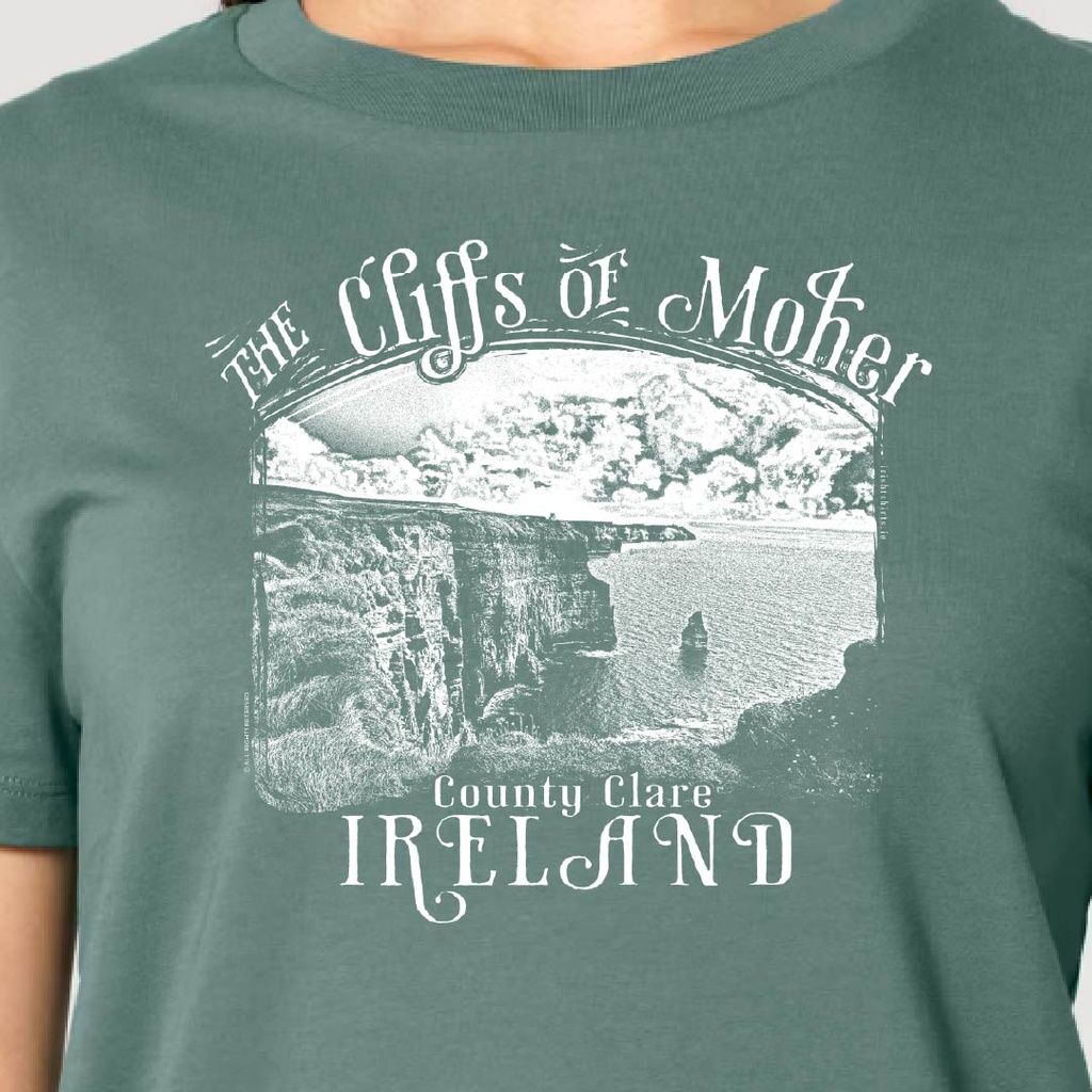 Monochrome Moher Cliffs Organic Women's T-Shirt