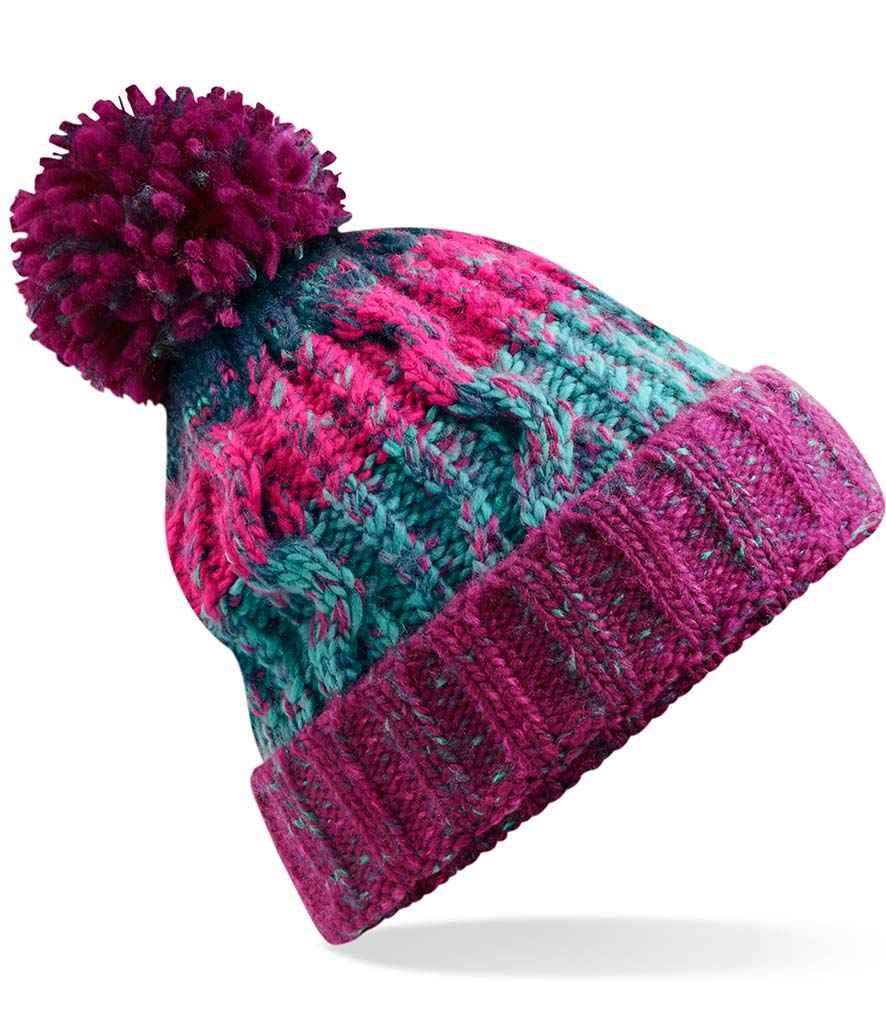 BB486 Beechfield Corkscrew Pom Pom Beanie