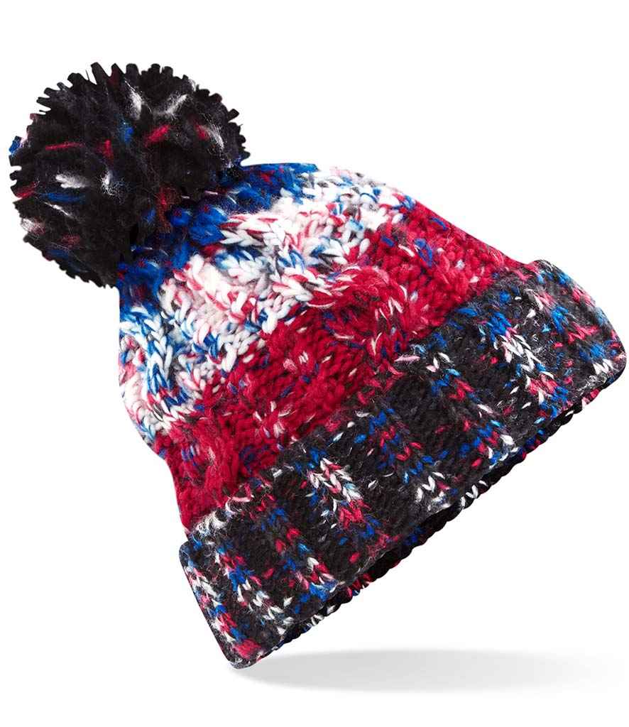 BB486 Beechfield Corkscrew Pom Pom Beanie