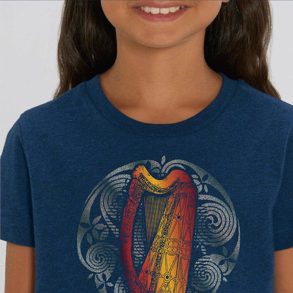 Celtic Harp Organic Kid T-Shirt
