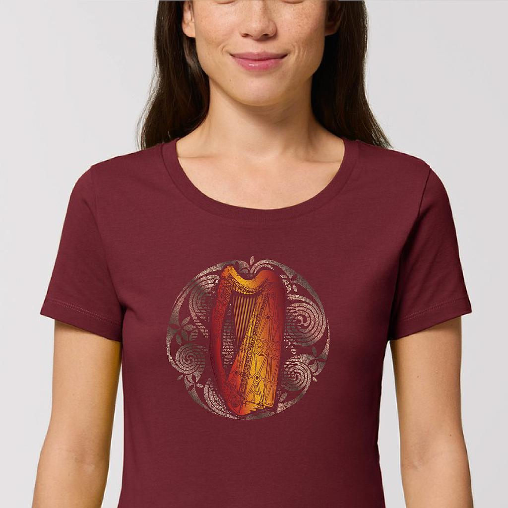 Celtic Harp Organic Women's T-Shirt