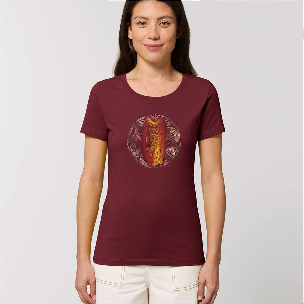 Celtic Harp Organic Women's T-Shirt