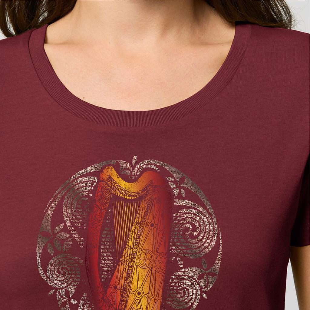 Celtic Harp Organic Women's T-Shirt