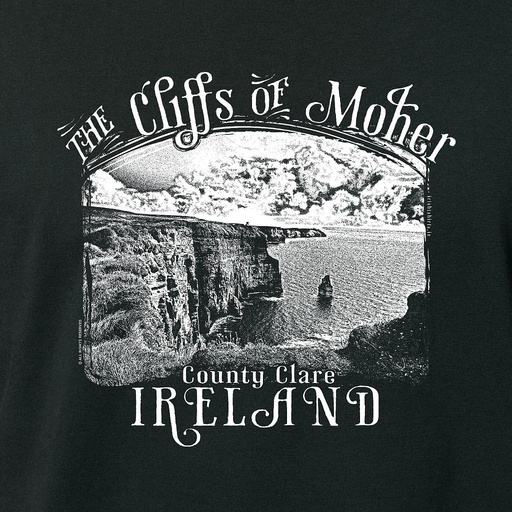 Monochrome Moher Cliffs Organic Unisex T-Shirt
